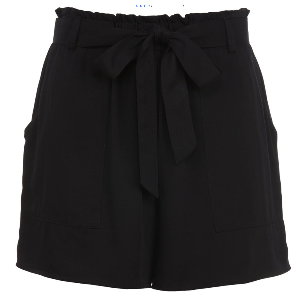 NEW Women’s High Rise Black Paperbag Short